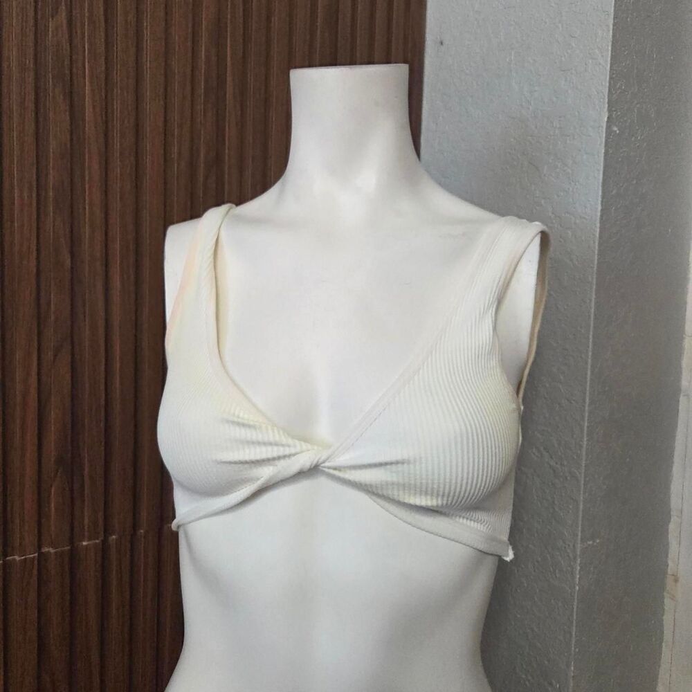 Akira Women's Cream and White Vest